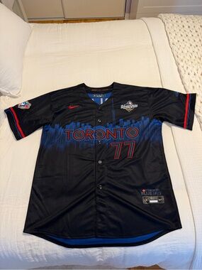 Toronto Blue Jays Louis Varland Jersey with World Series and 50 patch’s Size XL